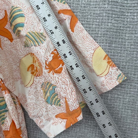 Natural Habit Women's Robe 100% Cotton Beach Kimono Nautical Starfish Shell Crab - Picture 8 of 10